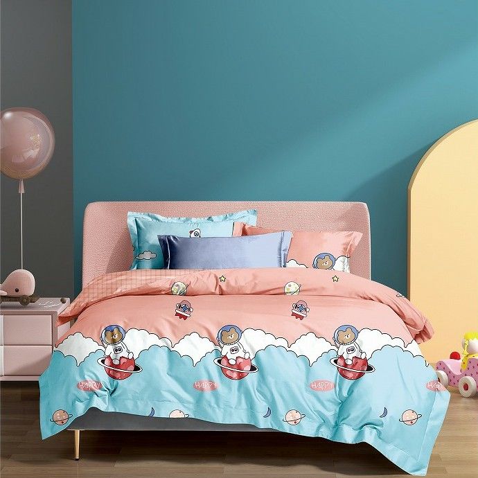 Bunte Bettwäsche 200TC 4pcs 3pcs stellte 1 Daunendecke-Abdeckung 1 passte Kissenbezug des Blatt-1 flachen des Blatt-2 ein