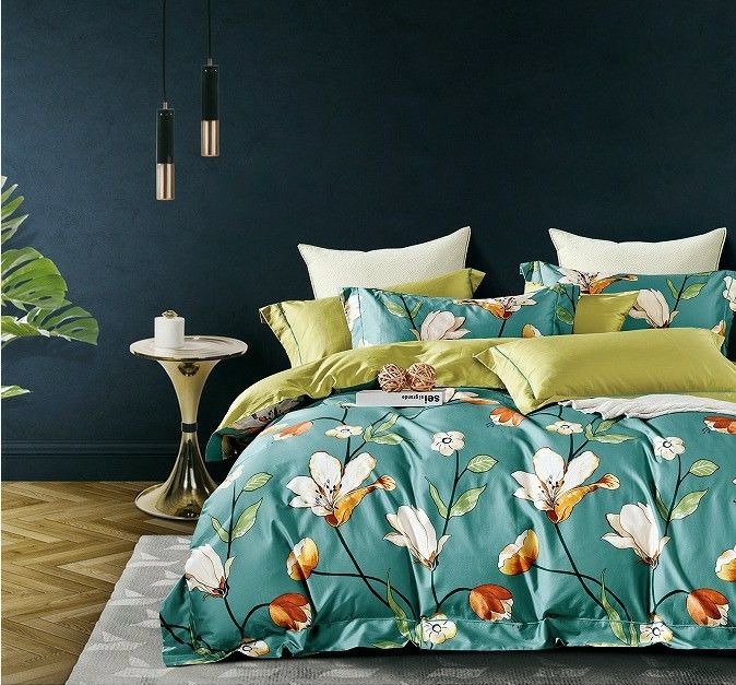 300 TC die Bettlaken stellten Baumwollbettlaken 100% Comfortor buntes Morden ein