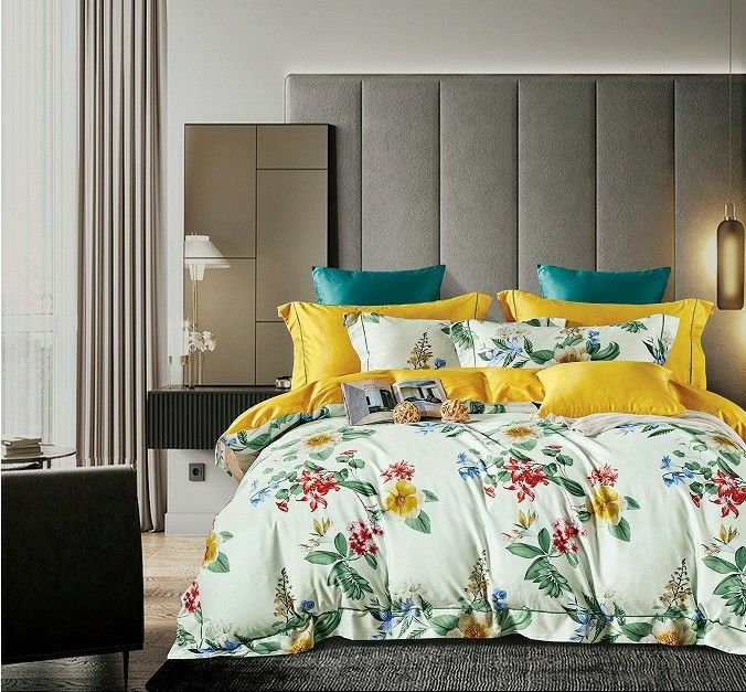 300 TC blühen Bedsheets-Sätze, Baumwoll, diedaunendecken Abdeckungs-Spannbettlaken-Deckbett-Sätze betten