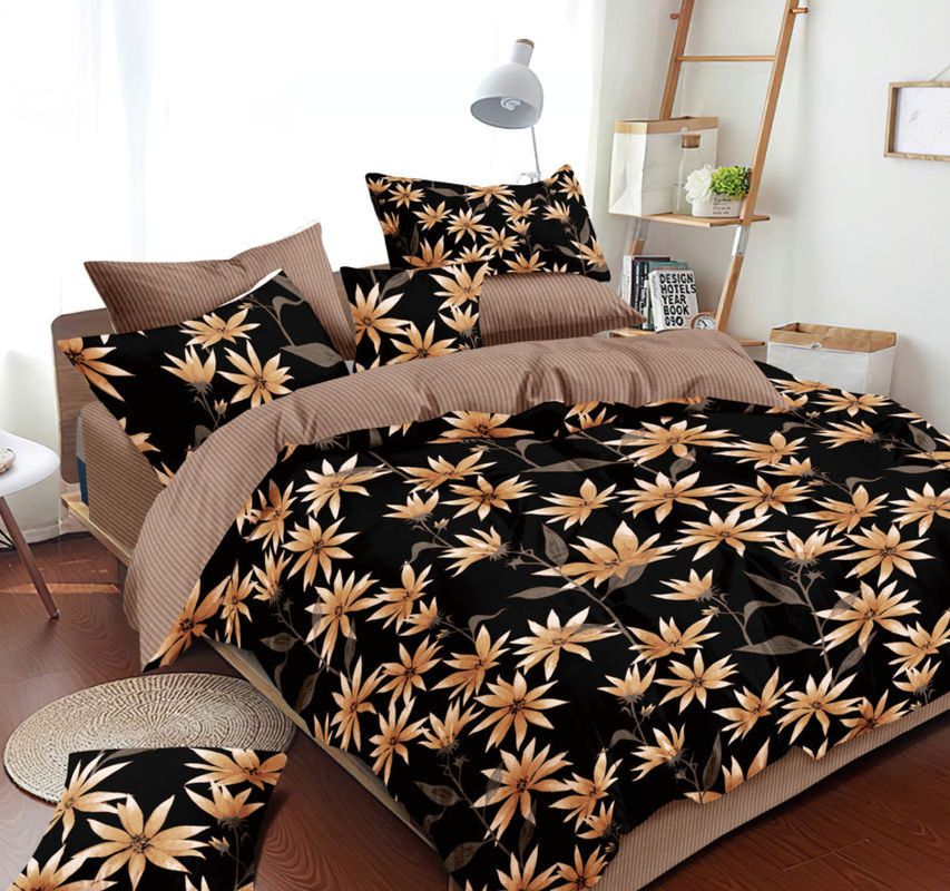 Multi Farbdruck Blumen-Microfiber-Bettwäsche-Sätze 70-130gsm
