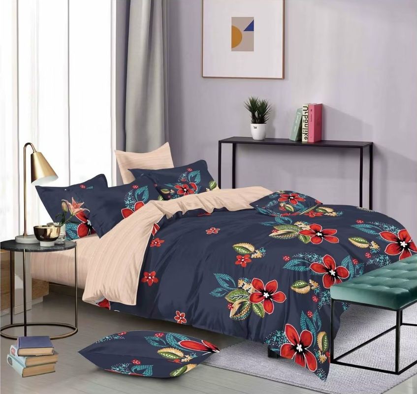 Fertigen Sie Farbebreathable geometrisches Microfiber-Deckbett-Abdeckungs-Polyester 100% besonders an